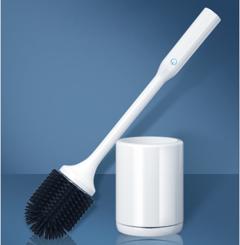 Brosse de toilette avec tête en caoutchouc, support de brosse de nettoyage pour toilettes, à suspendre au mur, pour le nettoyage ménager des sols et accessoires de salle de bain.