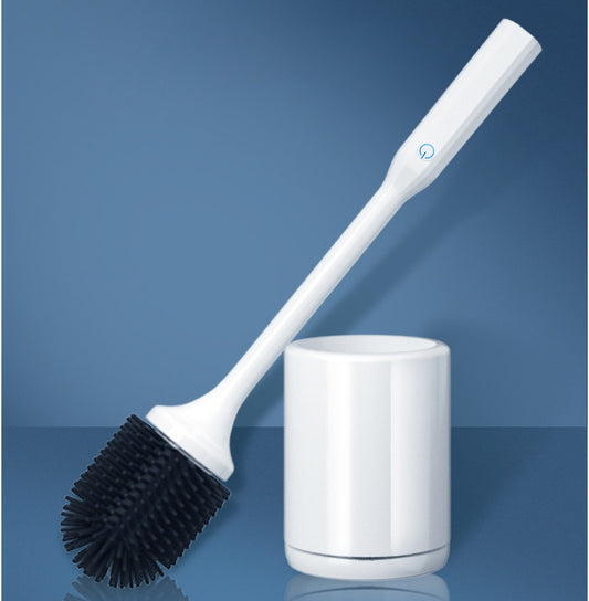 Brosse de toilette avec tête en caoutchouc, support de brosse de nettoyage pour toilettes, à suspendre au mur, pour le nettoyage ménager des sols et accessoires de salle de bain.