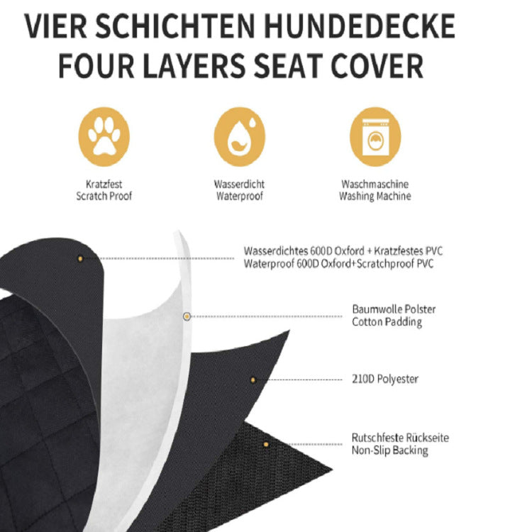 Auto-Haustierdecke, Kofferraumschutzdecke für Haustiere, Auto-Hundematte