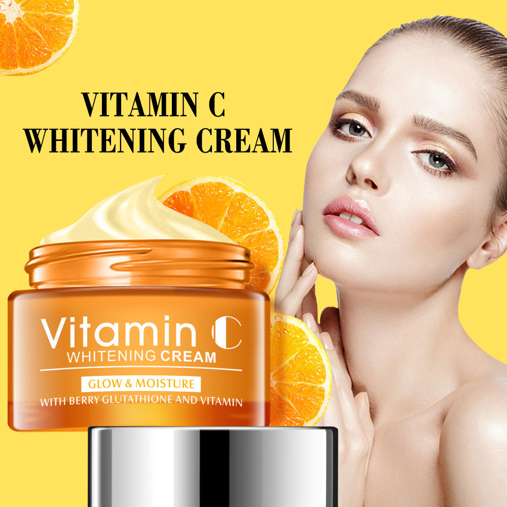 Hautaufhellende und -straffende feuchtigkeitsspendende Vitamin-C-Creme