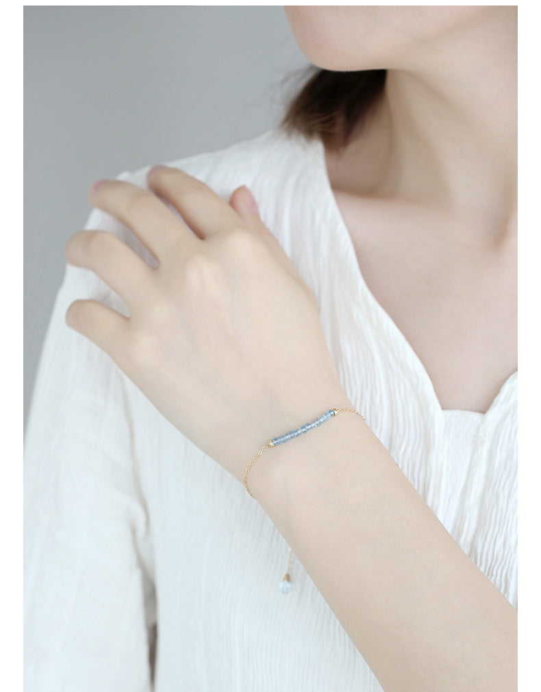 Himmelblauer Topas-Armband für Damen