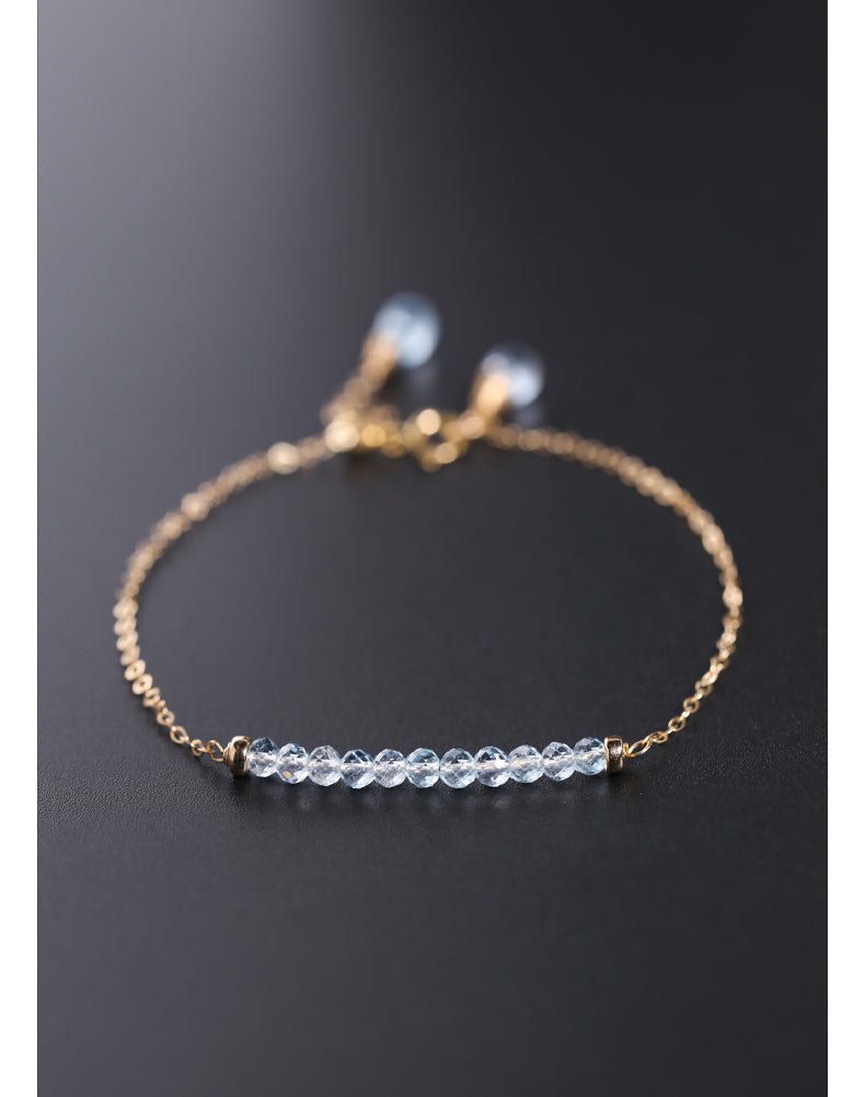 Himmelblauer Topas-Armband für Damen
