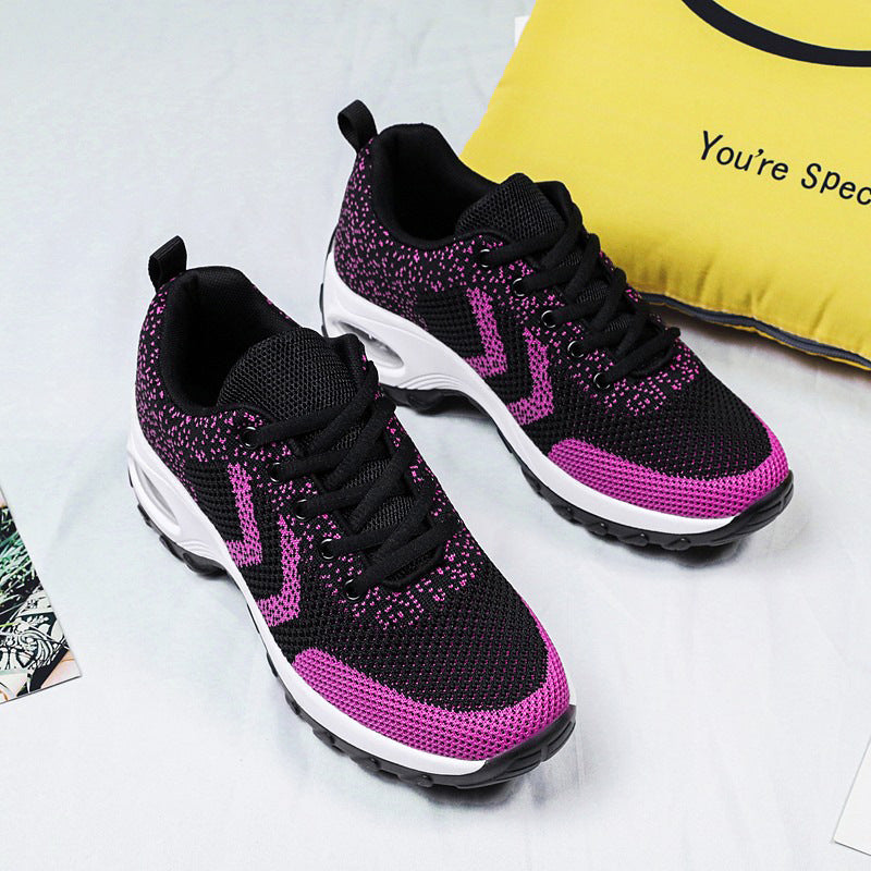 Chaussures compensées à coussin d'air pour femmes, respirantes, pour la danse et le sport en extérieur