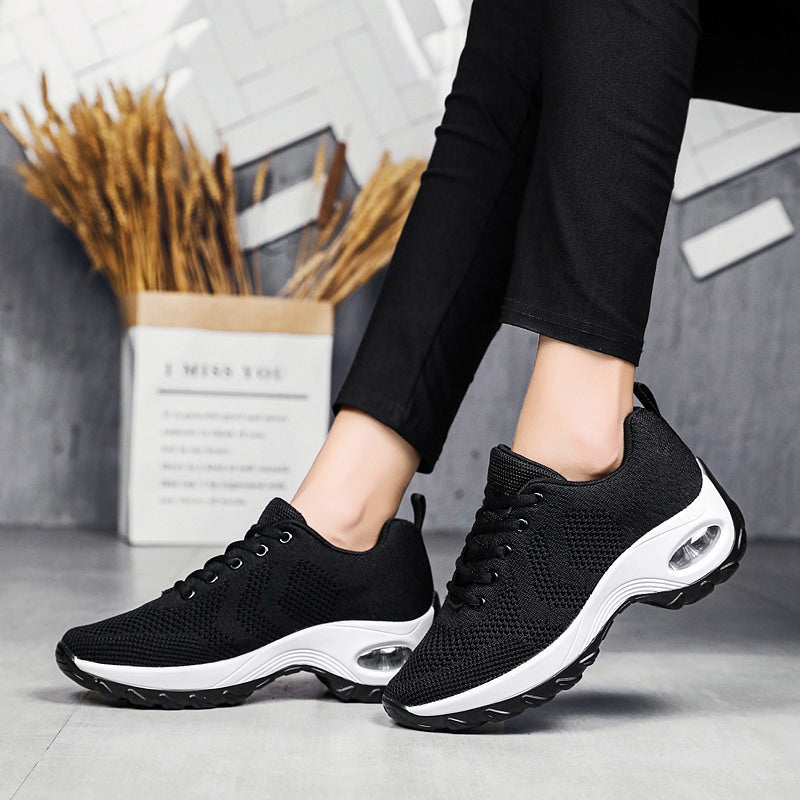 Chaussures compensées à coussin d'air pour femmes, respirantes, pour la danse et le sport en extérieur