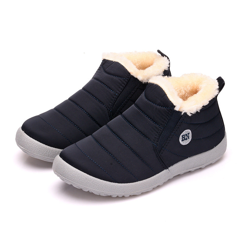 Slip on Fashion Unisex Warme Stiefeletten Herren Winter Schneestiefel Schuhe Damen Herren Wasserdicht Leicht Flach Übergröße Schuh