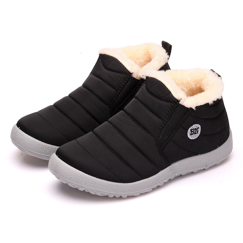 Slip on Fashion Unisex Warme Stiefeletten Herren Winter Schneestiefel Schuhe Damen Herren Wasserdicht Leicht Flach Übergröße Schuh