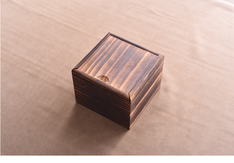 Wooden jewelry box customized wooden box creative retro gift packaging jewelry box can be printed with logo