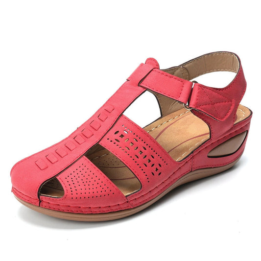 Foreign Trade Sandals,Large Size Women Outer Pierced Shoes, Women Shoes, Summer Fashion Mid-Heel Soft Women Sandals