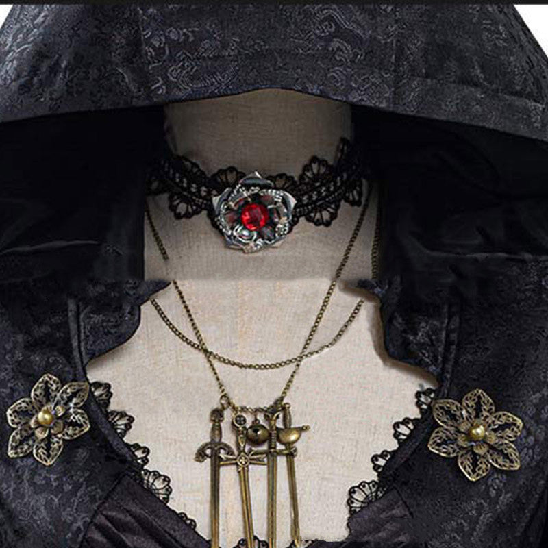 Stylish Evil Village Cosplay Costume Vampire Lady Dress Outfits Hallo