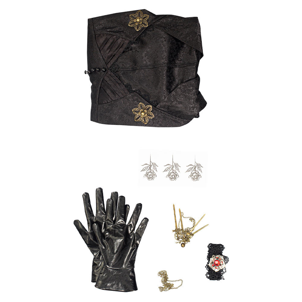 Stylish Evil Village Cosplay Costume Vampire Lady Dress Outfits Hallo