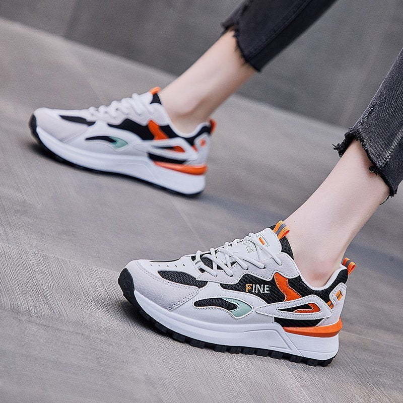 Forrest Gump Schuhe Damen Freizeit Sportschuhe Damen Koreanische Version All-Match Daddy Atmungsaktive Mesh Schuhe Damen