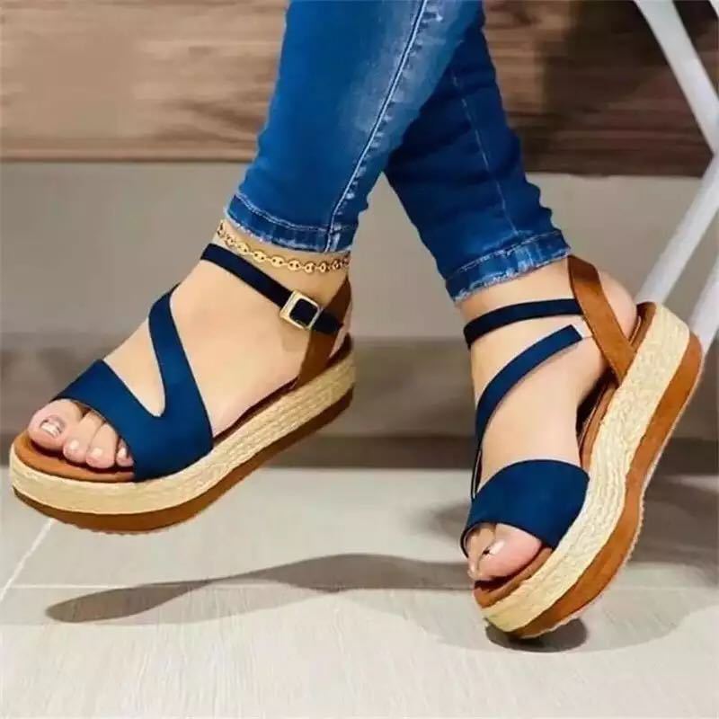 Sandales à plateforme et boucle creuse pour femmes