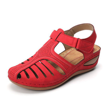 Keilsandalen Sommer Damen Runde Zehen Römerschuhe