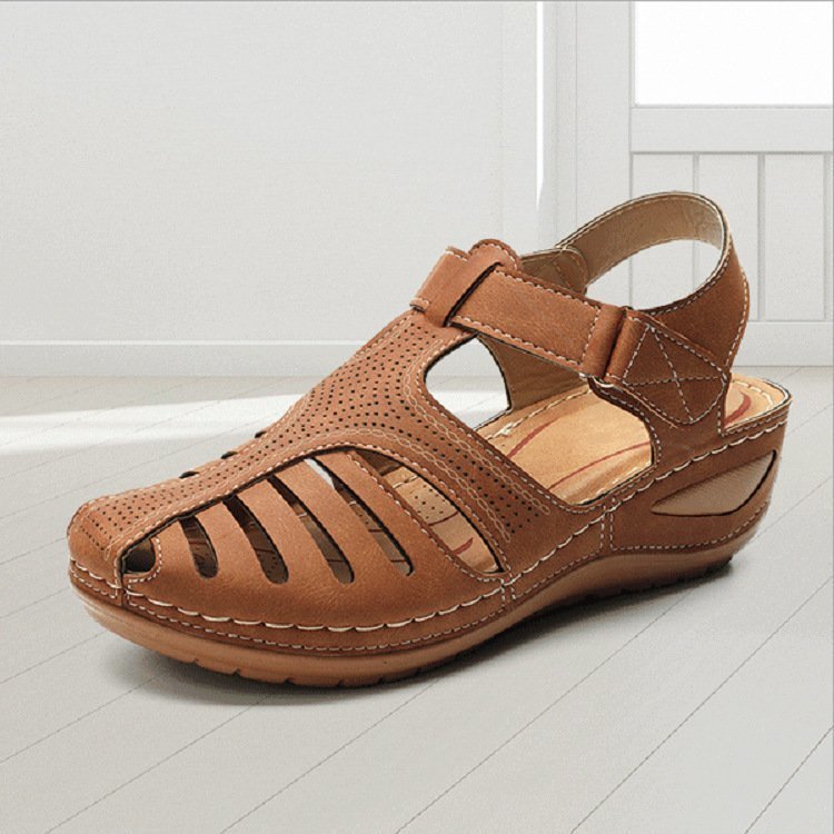 Keilsandalen Sommer Damen Runde Zehen Römerschuhe