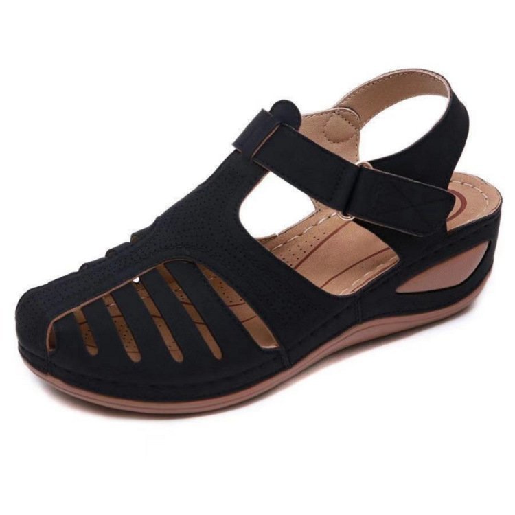Keilsandalen Sommer Damen Runde Zehen Römerschuhe