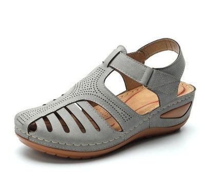 Keilsandalen Sommer Damen Runde Zehen Römerschuhe