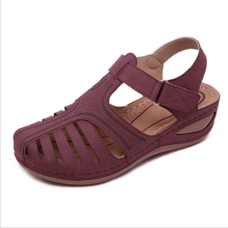 Keilsandalen Sommer Damen Runde Zehen Römerschuhe
