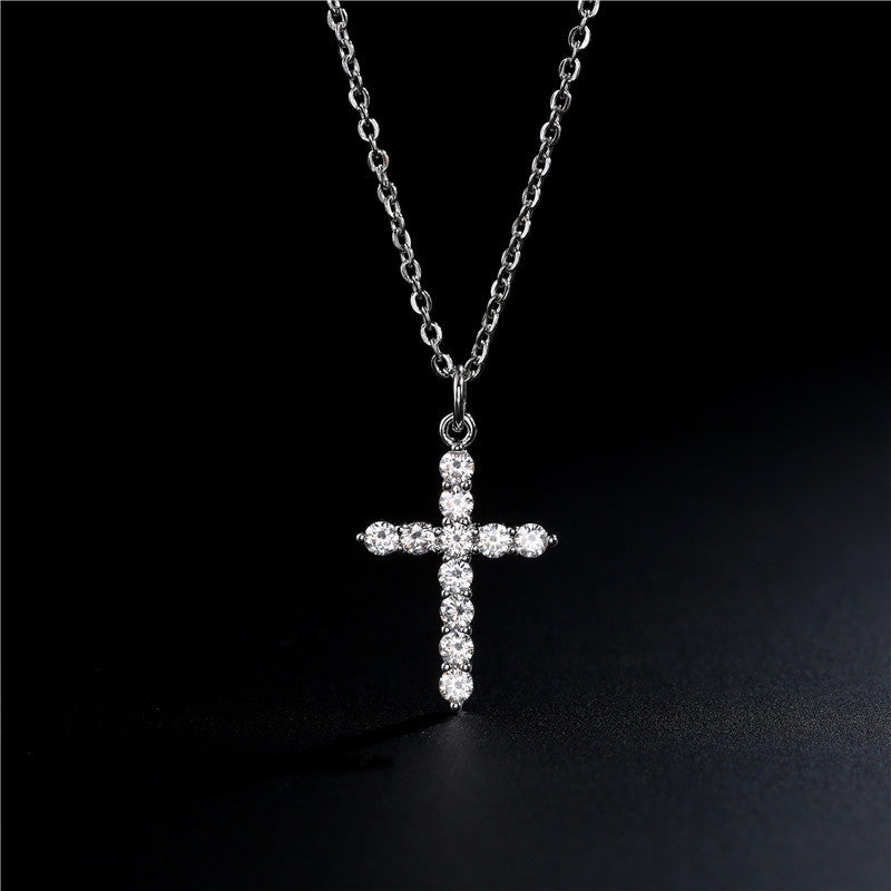 Infinity Cross Necklace Pendant Women Jewelry Fashion 925 Sterling Silver Cross