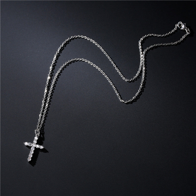 Infinity Cross Necklace Pendant Women Jewelry Fashion 925 Sterling Silver Cross
