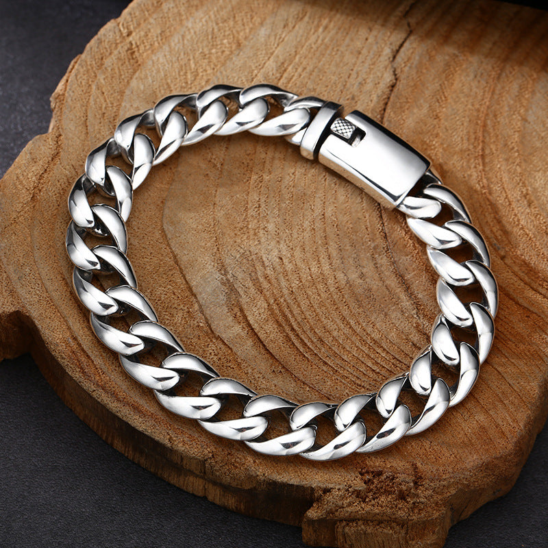 Bracelet cubain brillant en argent sterling 925 de style national