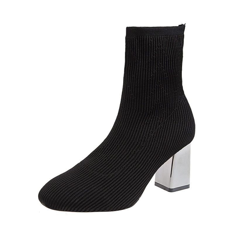 Elastische Stiefel Damen High Heels