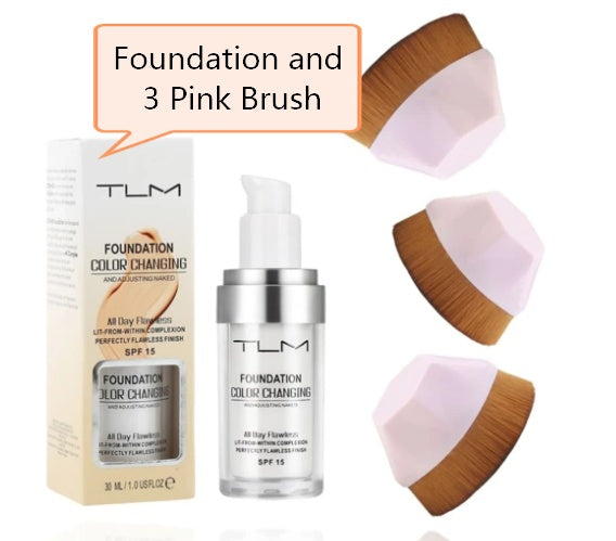 Fard à Teint Liquide Dissimulateur Température Portable Maquillage Teint BB Anticernes Couleur Naturelle