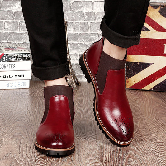 Comfort Fit Brock Leather Boots Men Shoes Men Martin Boots for Daily