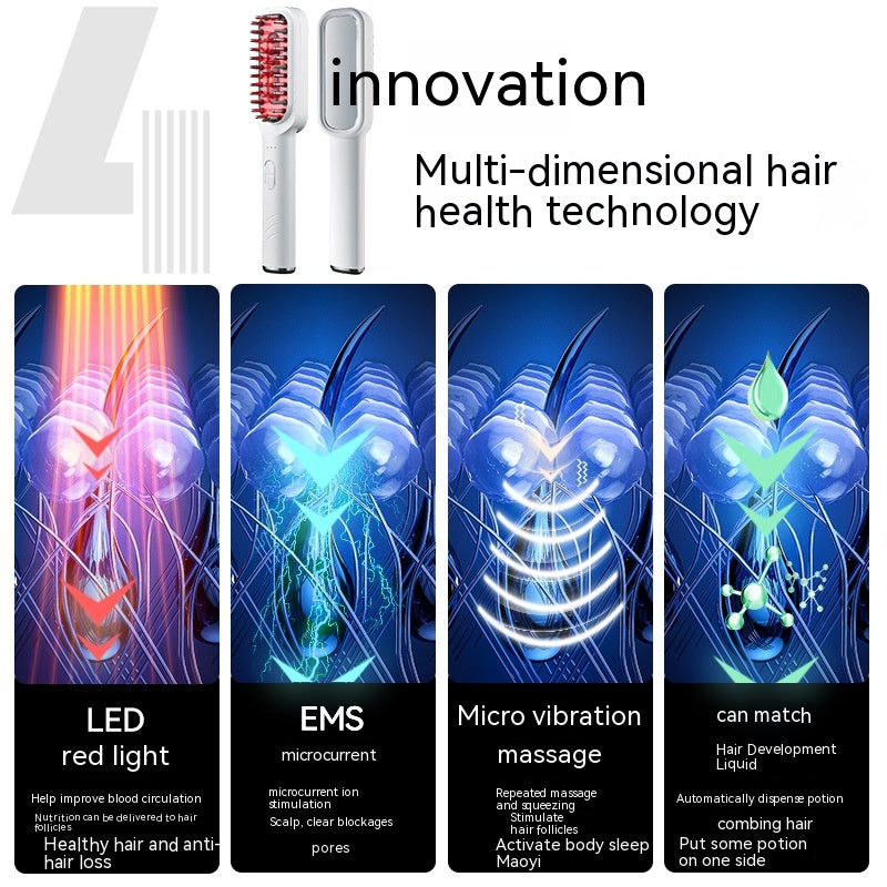 Brosse à cheveux électrique, appareil d'application de médicaments pour le cuir chevelu, peigne d'application de médicaments pour les soins capillaires