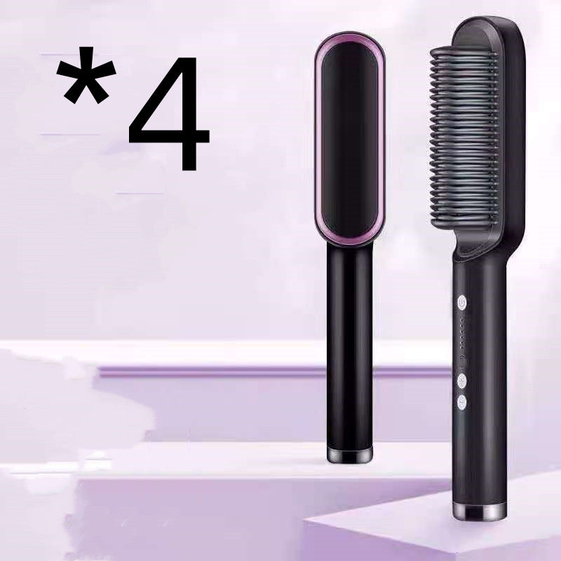 Nouveau peigne chaud lisseur 2 en 1 avec ion négatif et brosse à cheveux électrique double usage