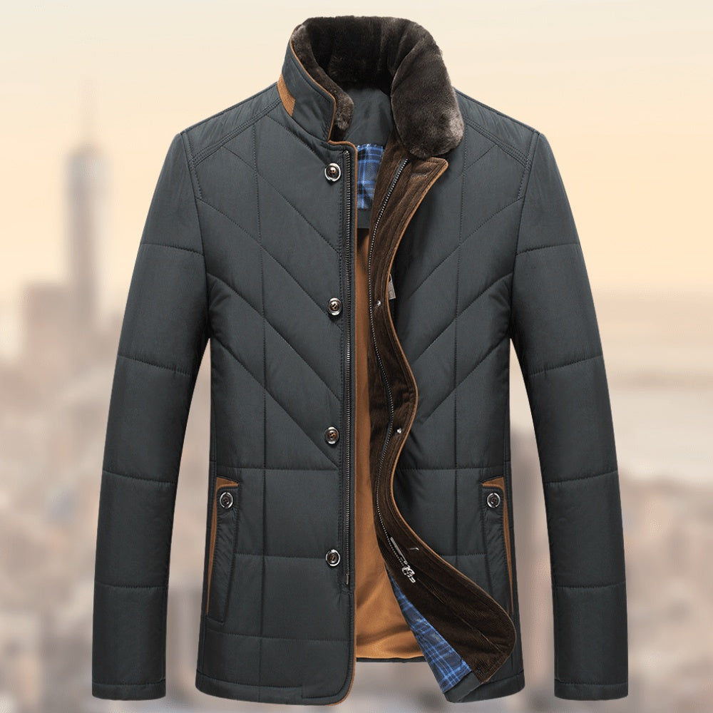 Gepolsterte Jacke für Vater, Winterkleidung für Männer mittleren Alters und Senioren