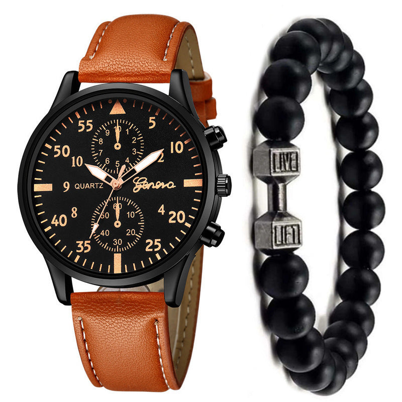 Men's Watch Fashion Quartz Watch Bracelet Set