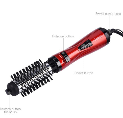 Sèche-cheveux professionnel Brosse rotative Appareil 2 en 1 Multifonction Fer à friser Fer à onduler Outils de coiffage
