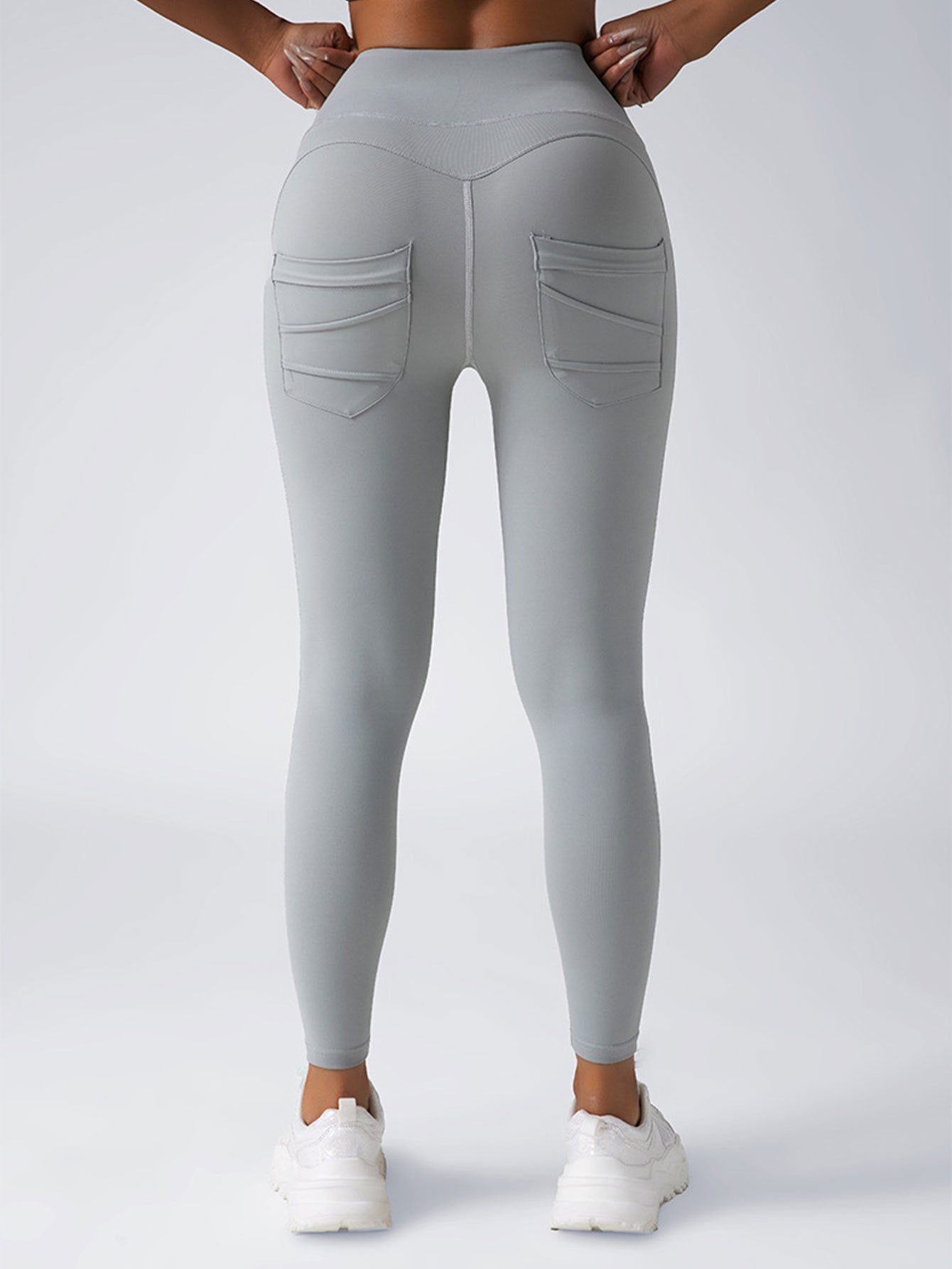 4er-Pack Trainings-Leggings für Damen mit Taschen, hoch taillierte Yoga-Hosen zur Bauchkontrolle für Workout und Laufen