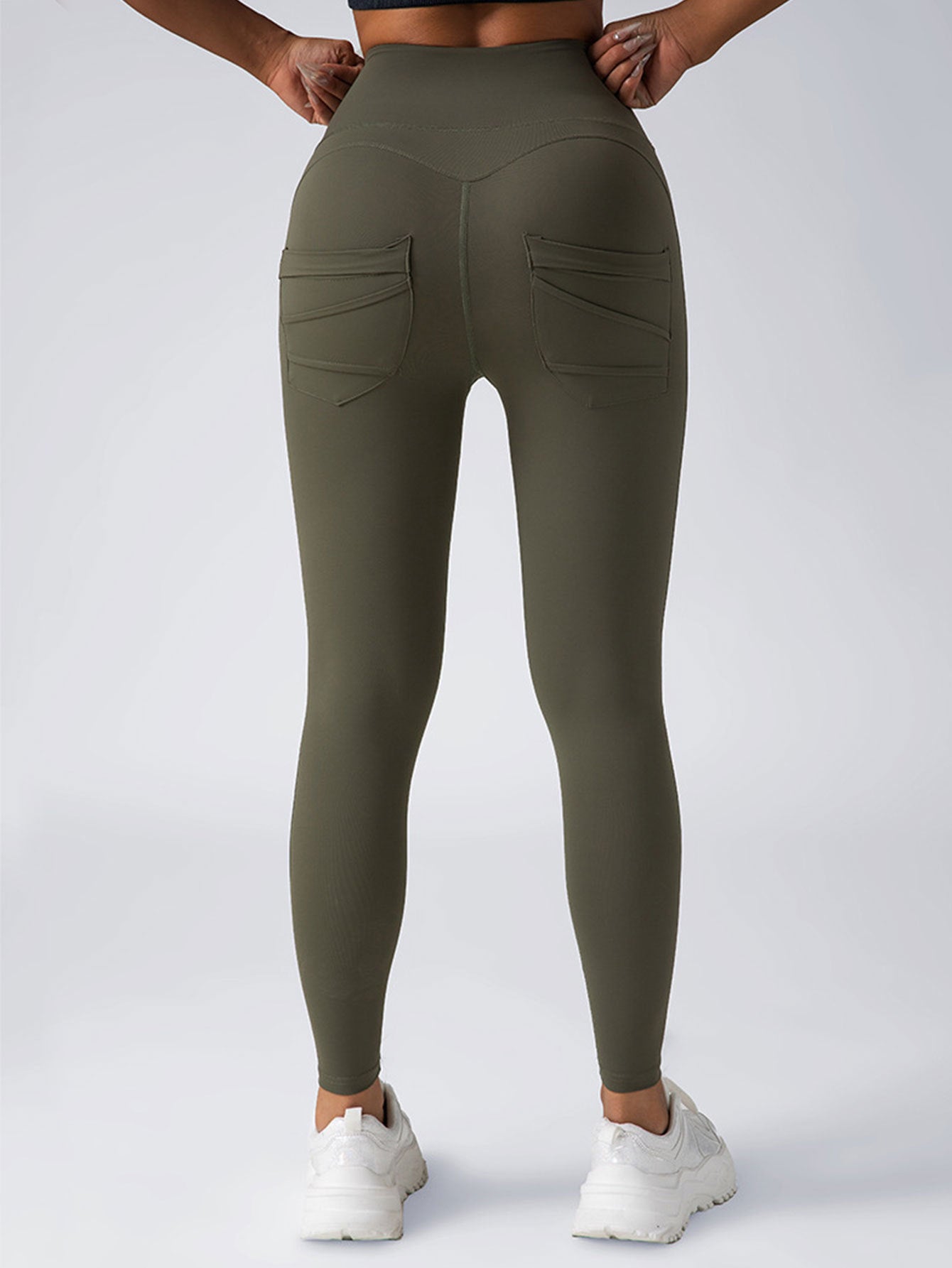 4er-Pack Trainings-Leggings für Damen mit Taschen, hoch taillierte Yoga-Hosen zur Bauchkontrolle für Workout und Laufen
