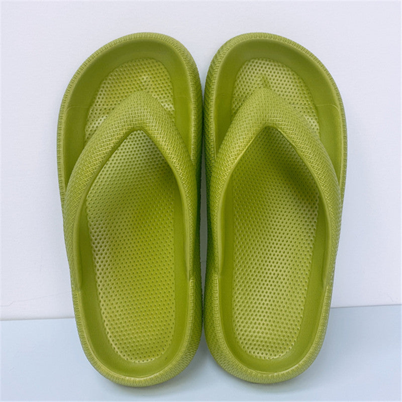Clip Toe Schuhe Eva rutschfeste Hausschuhe weiche Sohle Flip-Flops Frauen dicke Unterseite Badezimmer Folien Sommer