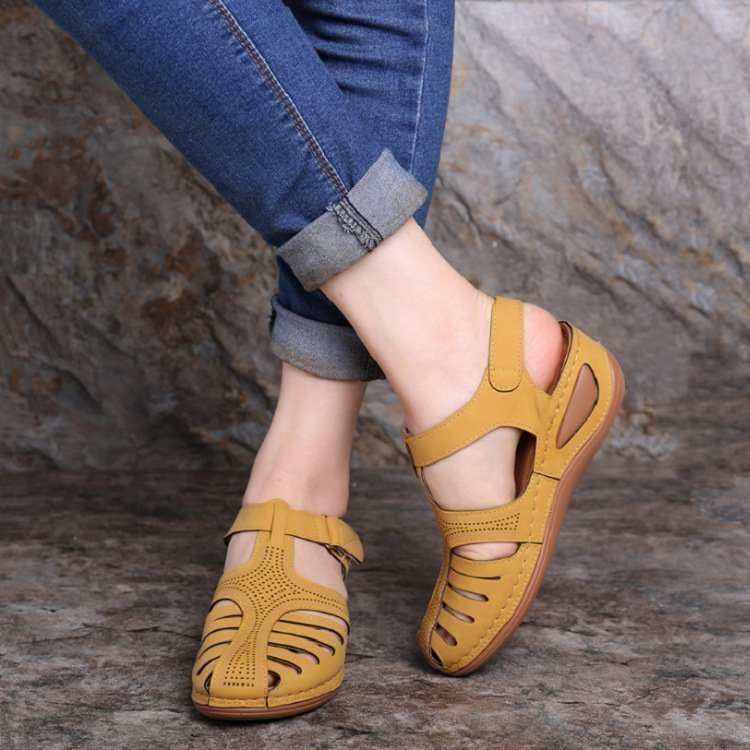 Keilsandalen Sommer Damen Runde Zehen Römerschuhe