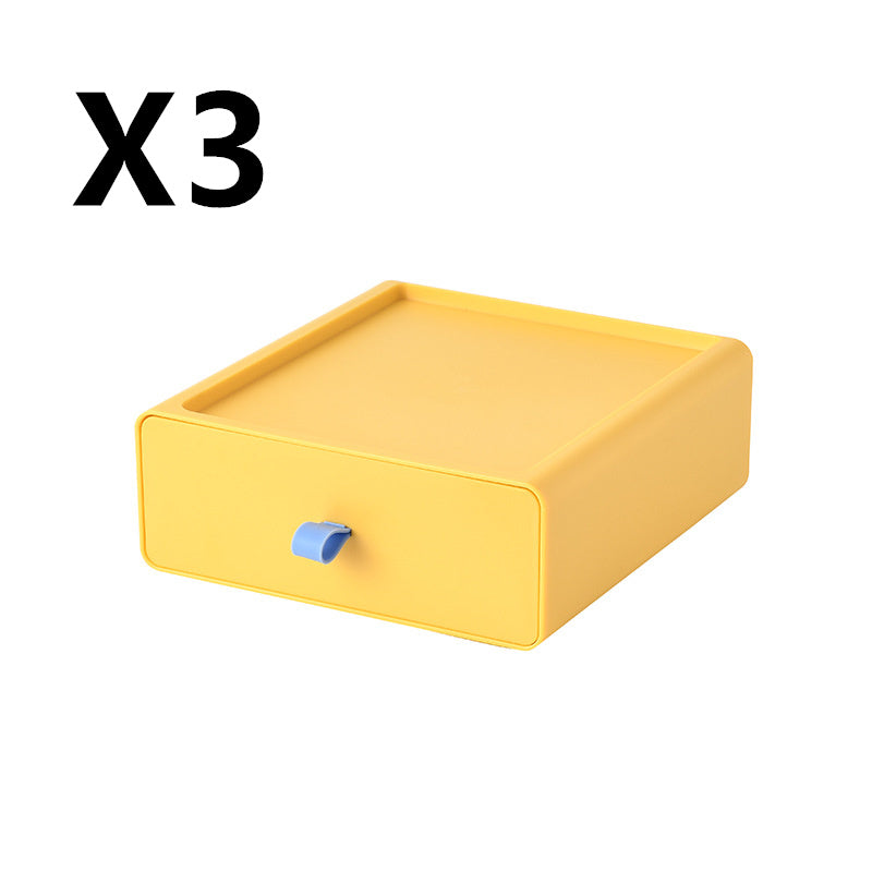 Desktop-Aufbewahrungsbox Büro-Accessoires Make-up, Kunststoff-Aufbewahrungsbehälter Badezimmer-Aufbewahrung Stapelbarer Organizer Schublade