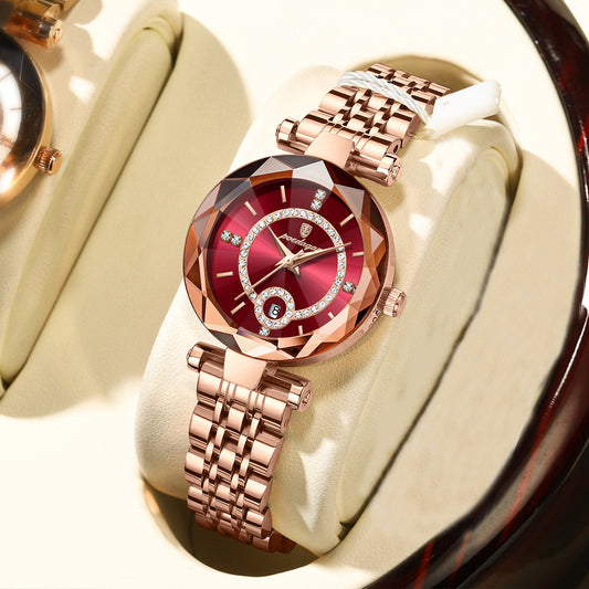 Damen wasserdichte Legierung Uhr Ultradünne Mode Quarzuhr