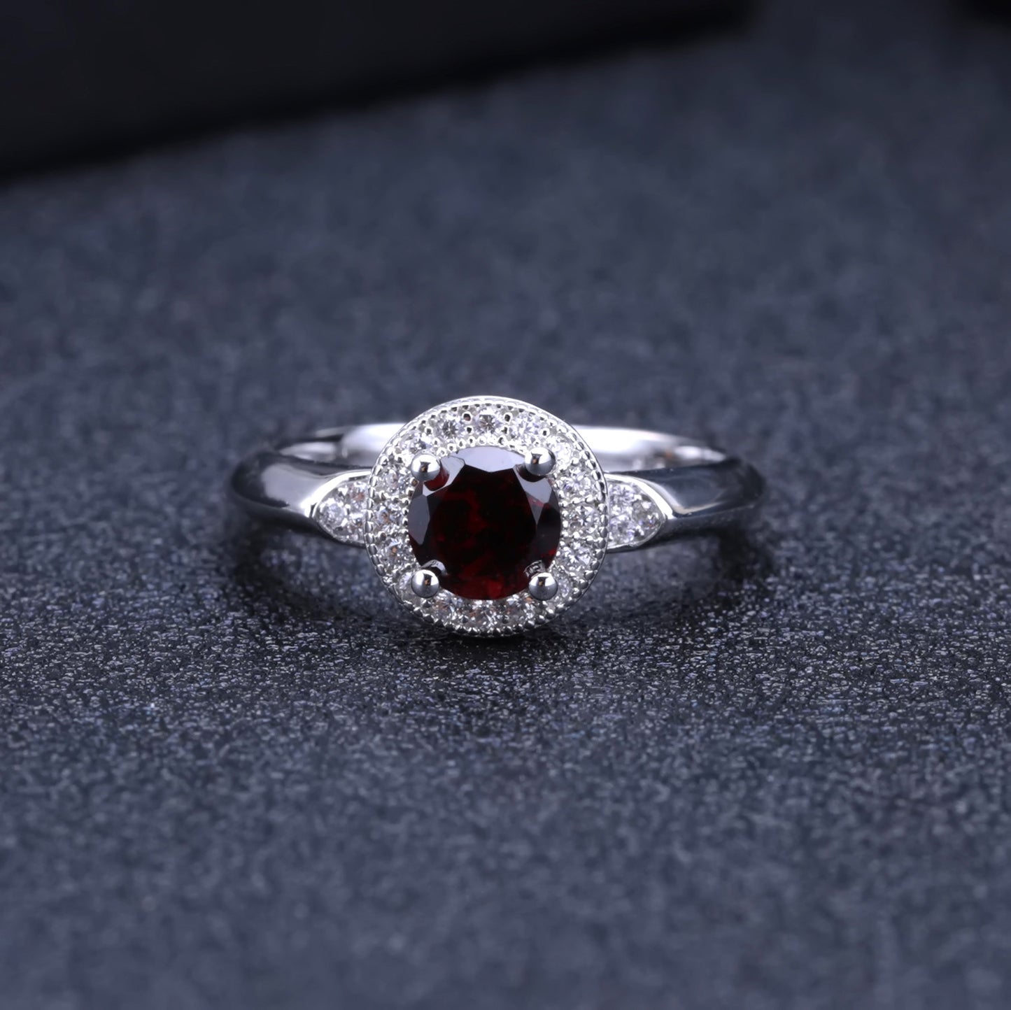 925 Silver Inlaid Pomegranate Ring