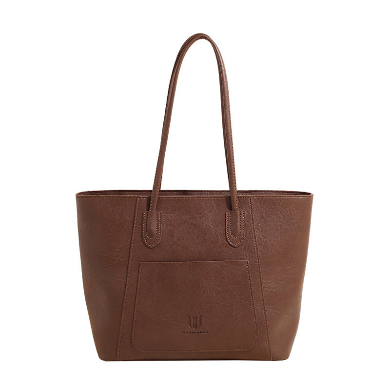 Lässige Retro-Umhängetasche Texture Class Commuter Tote