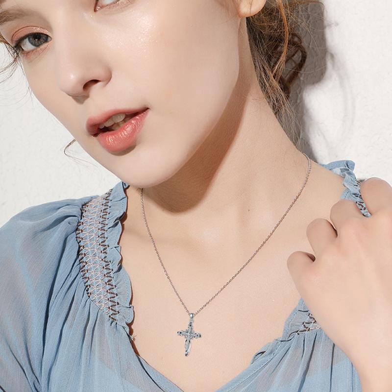 Luxury 925 Sterling Silver For Women Cross Pendant Cross Jewelry Cros
