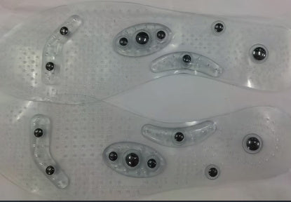 Transparente Magnetfeldtherapie-Einlegesohle mit 8 Magneten
