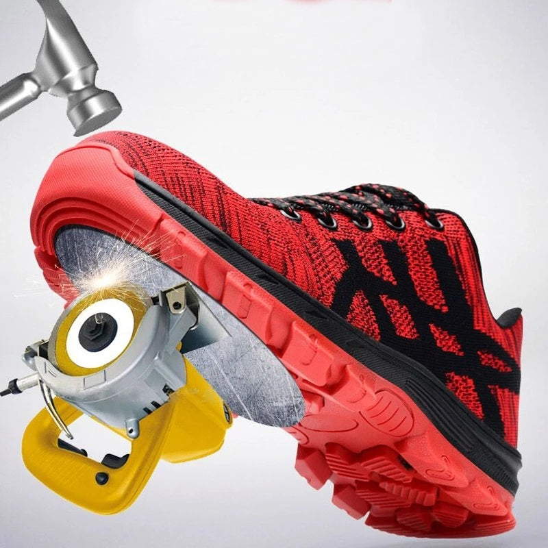 Chaussures de sécurité de travail, baskets indestructibles à embout en acier anti-perforation