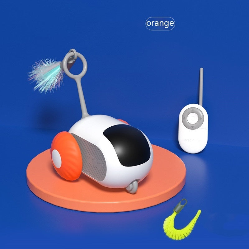 Fernbedienung Interaktives Katzenspielzeug Auto USB-Ladefunktion Verfolgung Automatisch Selbstfahrendes Ferngesteuertes Smart Control Auto Interaktives Katzenspielzeug Heimtierprodukte