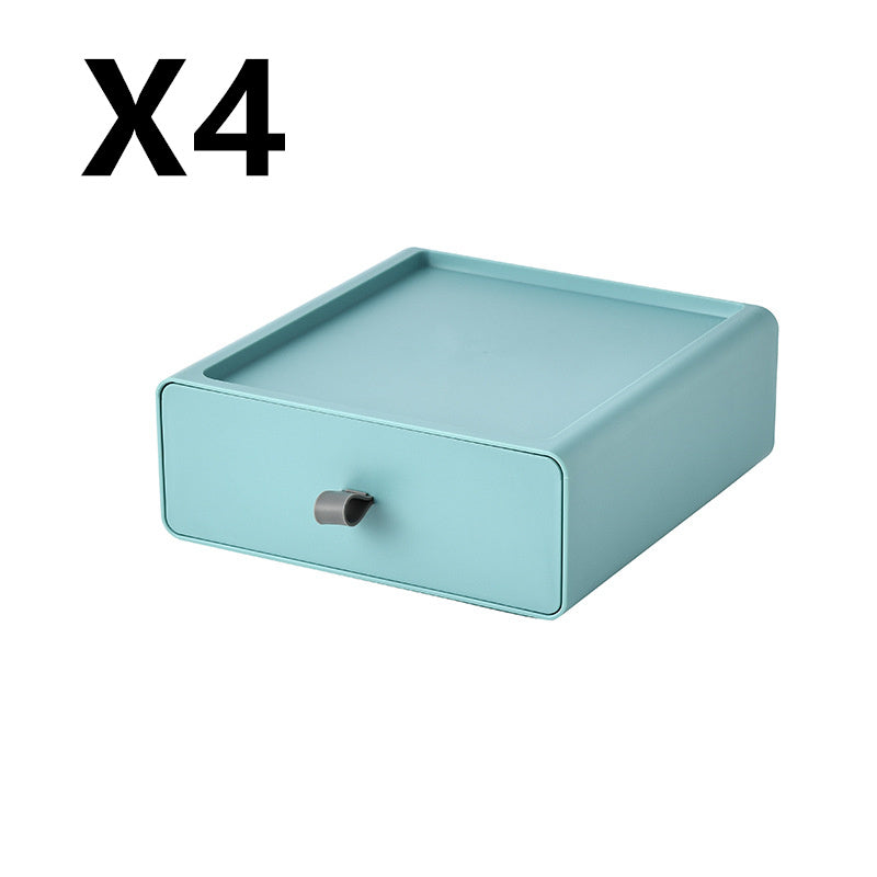 Desktop-Aufbewahrungsbox Büro-Accessoires Make-up, Kunststoff-Aufbewahrungsbehälter Badezimmer-Aufbewahrung Stapelbarer Organizer Schublade