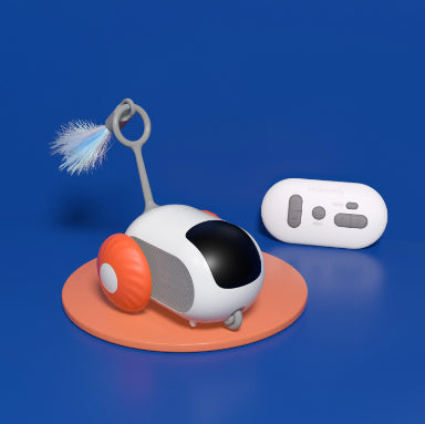 Fernbedienung Interaktives Katzenspielzeug Auto USB-Ladefunktion Verfolgung Automatisch Selbstfahrendes Ferngesteuertes Smart Control Auto Interaktives Katzenspielzeug Heimtierprodukte