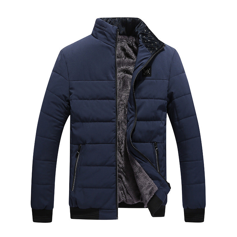 Chic Winter Coat Men'S Cotton Clothing Korean Style Fleece Lined Cott