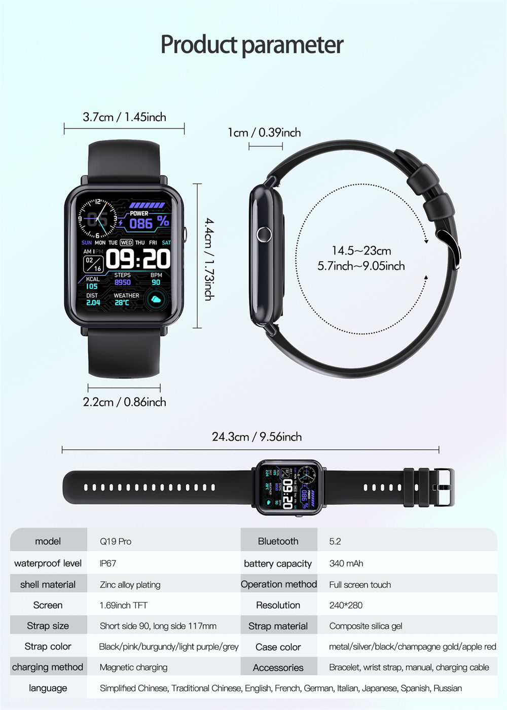 Trendy Smart Waterproof Watch for Modern Living