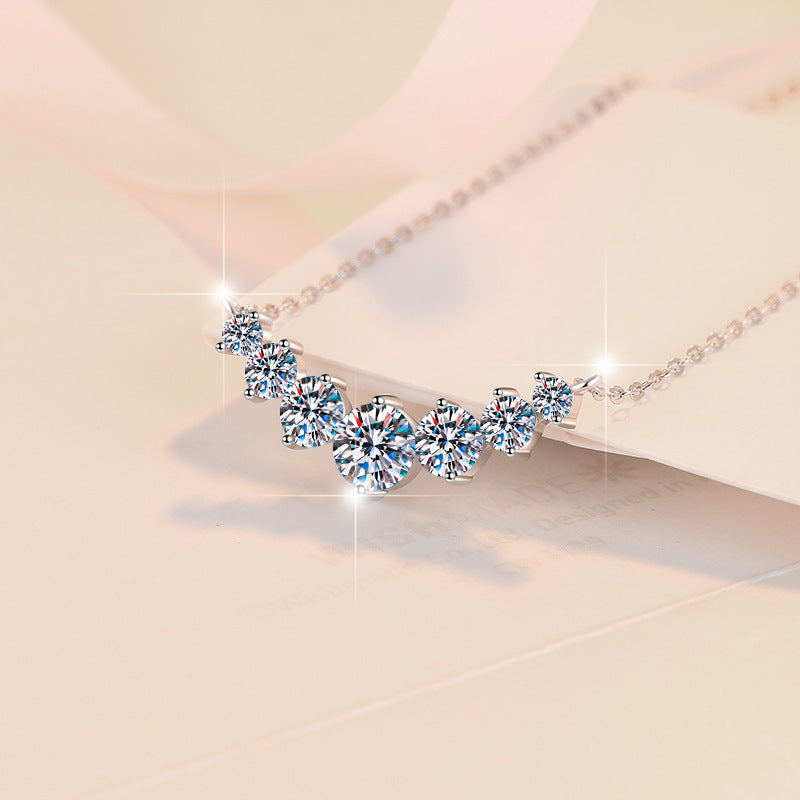 Mozanite Light Luxury S925 Sterling Silver Clavicle Necklace