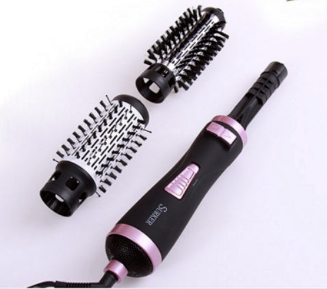 Sèche-cheveux professionnel Brosse rotative Appareil 2 en 1 Multifonction Fer à friser Fer à onduler Outils de coiffage